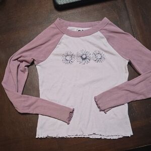 SO Pink and White Floral Kids Tee
